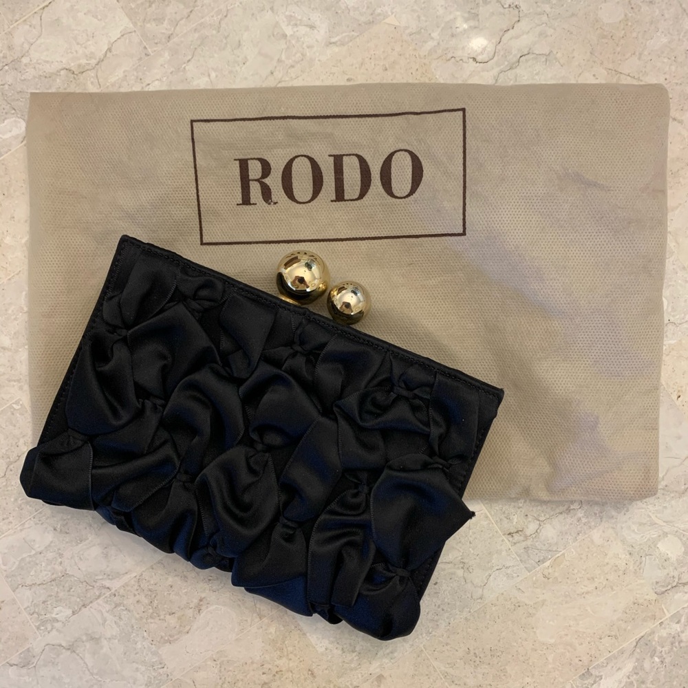 Rodo Satin and Gold Evening Clutch